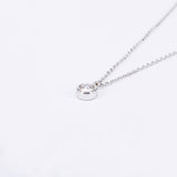 Large Natural Diamond Bezel Pendant Necklace – Minimalist Everyday Diamond Necklace – Dainty Layered Bridal Necklace