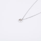 Large Natural Diamond Bezel Pendant Necklace – Minimalist Everyday Diamond Necklace – Dainty Layered Bridal Necklace