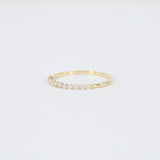 Single Prong Bubble Diamond Wedding Band – Dainty Nature Wedding Ring