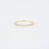 Single Prong Bubble Diamond Wedding Band – Dainty Nature Wedding Ring