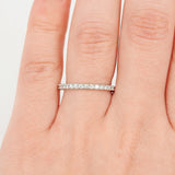 1.7 mm Thin Shared Prong Full Eternity Ring – Dainty Diamond Wedding Band