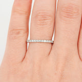 1.7 mm Thin Shared Prong Full Eternity Ring – Dainty Diamond Wedding Band
