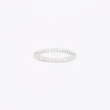 1.7 mm Thin Shared Prong Full Eternity Ring – Dainty Diamond Wedding Band