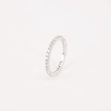 1.7 mm Thin Shared Prong Full Eternity Ring – Dainty Diamond Wedding Band