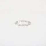1.7 mm Thin Shared Prong Full Eternity Ring – Dainty Diamond Wedding Band