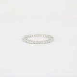 1.7 mm Thin Shared Prong Full Eternity Ring – Dainty Diamond Wedding Band