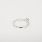 Dainty Solitaire Diamond Engagement Ring – April Birthstone Bridal Jewelry