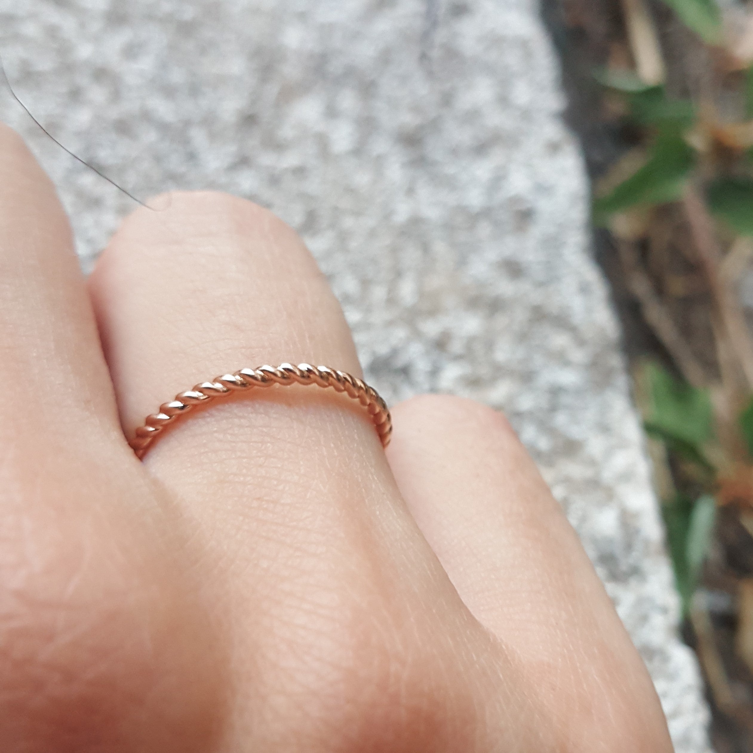 Twisted Gold Wedding Band NaturalGemsAtelier