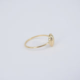 Textured Oval Shape Gold Ring