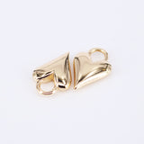 Solid 18k Gold Heart Hoop Earrings – Statement Dangling Love Charm - Everyday Handmade Fine Jewelry