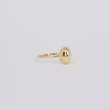 Textured Oval Shape Gold Ring