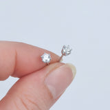 Large Solitaire Diamond Studs (0.4 Ct) - Vintage 6 Prongs