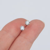 Large Solitaire Diamond Studs (0.4 Ct) - Vintage 6 Prongs