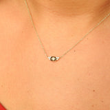 Smokey Quartz & Diamond Cluster Necklace – Oval Solitaire Necklace – Nature Inspired Necklace