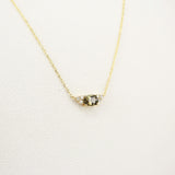 Smokey Quartz & Diamond Cluster Necklace – Oval Solitaire Necklace – Nature Inspired Necklace