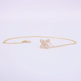 Nature Inspired Diamond Flower Necklace - Natural Diamond Leaves Pendant