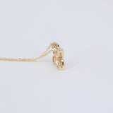 Nature Inspired Diamond Flower Necklace - Natural Diamond Leaves Pendant