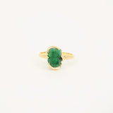 Nature-Inspired Emerald Engagement Ring - Natural Raw Colombian Emerald Solitaire Ring