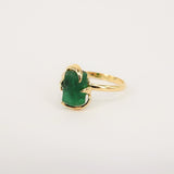 Nature-Inspired Emerald Engagement Ring - Natural Raw Colombian Emerald Solitaire Ring