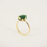Nature-Inspired Emerald Engagement Ring - Natural Raw Colombian Emerald Solitaire Ring