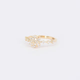 Snow Flake Genuine Diamond Ring