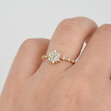 Snow Flake Genuine Diamond Ring