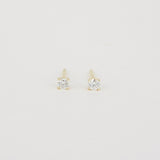 Dainty Diamond Stud Earrings – Delicate Genuine Diamonds – Bridal Set