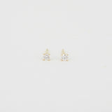 Dainty Diamond Stud Earrings – Delicate Genuine Diamonds – Bridal Set