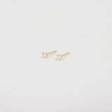 Dainty Diamond Stud Earrings – Delicate Genuine Diamonds – Bridal Set