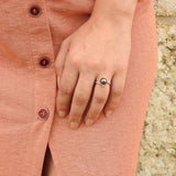 Unique Natural Tahitian Black Pearl Diamond Engagement Ring