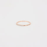 Simple Thin Pave Diamond Band - Dainty Diamond Stacking Wedding Band