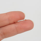Simple Thin Pave Diamond Band - Dainty Diamond Stacking Wedding Band