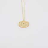 Horoscope Gold Pendant • Letter necklace • 18K Gold Zodiac Sign Necklace • Personalized Cancer Horoscope Gold Medallion • Vintage Necklace