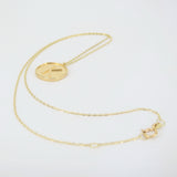 Horoscope Gold Pendant • Letter necklace • 18K Gold Zodiac Sign Necklace • Personalized Cancer Horoscope Gold Medallion • Vintage Necklace