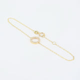 Dainty Pave Diamond Circle Bracelet