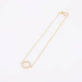 Dainty Pave Diamond Circle Bracelet