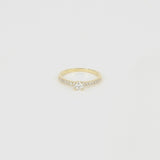 Dainty Solitaire Diamond Engagement Ring – Handmade April Birthstone Jewelry