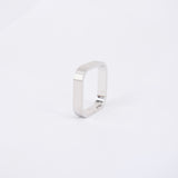 Square Flat Wedding Rings Set for Couples – Unique Men Wedding band