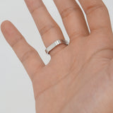 Square Flat Wedding Rings Set for Couples – Unique Men Wedding band