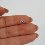 Minimalist Dainty Blue Sapphire Engagement Ring