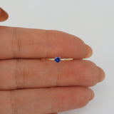 Minimalist Dainty Blue Sapphire Engagement Ring