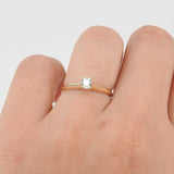 Vintage Style Diamond Engagement Ring – 6 Prongs GIA Certified Diamond Ring – April Birthstone – Handmade Wedding Jewelry