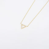 Minimalist Dainty Diamond Triangle Necklace