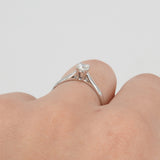 Vintage Style GIA Certified Diamond Engagement Ring - 0.30 Ct April Birthstone