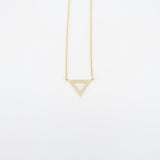 Minimalist Dainty Diamond Triangle Necklace