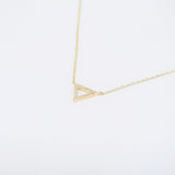 Minimalist Dainty Diamond Triangle Necklace