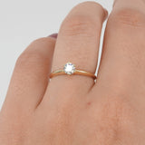 Vintage GIA Certified Diamond Engagement Ring - 6 Prongs