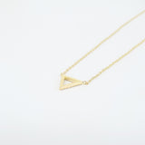 Minimalist Dainty Diamond Triangle Necklace