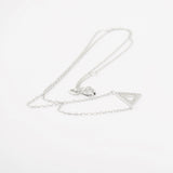 Minimalist Dainty Diamond Triangle Necklace
