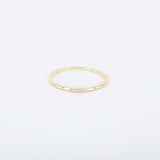 Small Natural Dainty Diamond Ring - Minimalist Thin Wedding Band